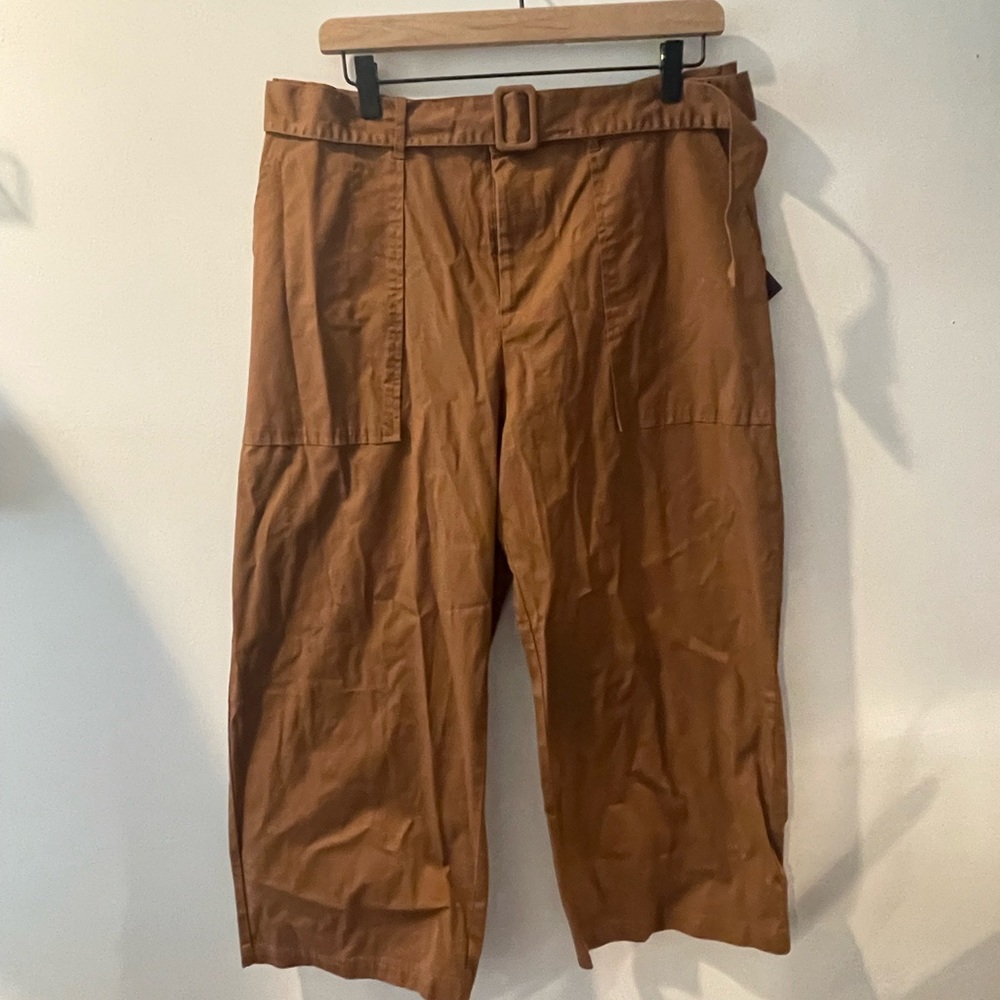 Brand New Cropped Flare Brown Pant
